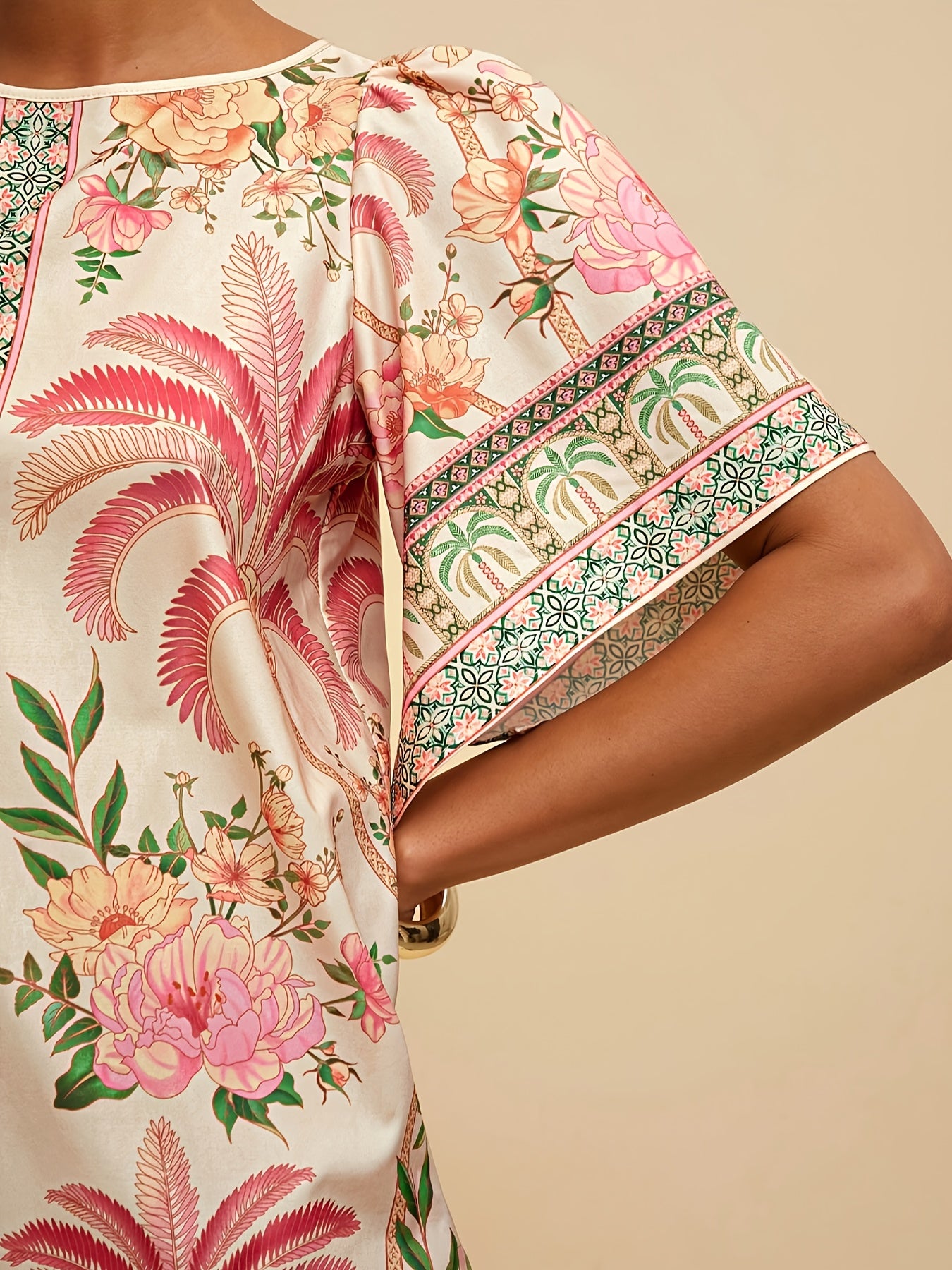 Lina | Tuniek met tropische print