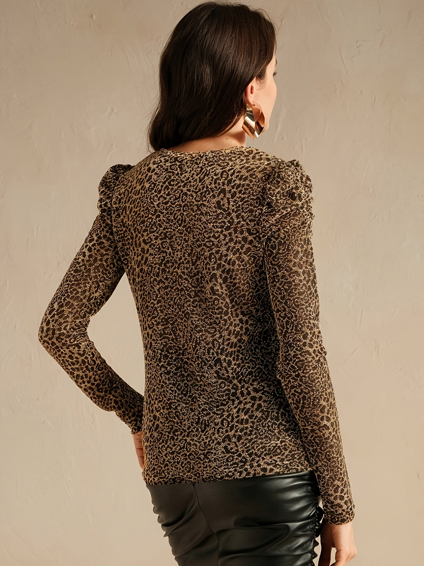 Elvie | Blouse met luipaardprint