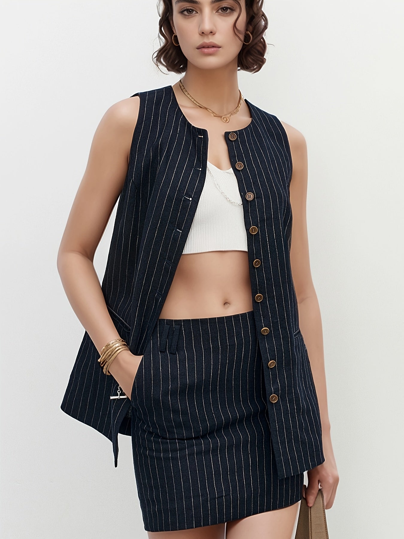 Urban stripe | Top + rok set
