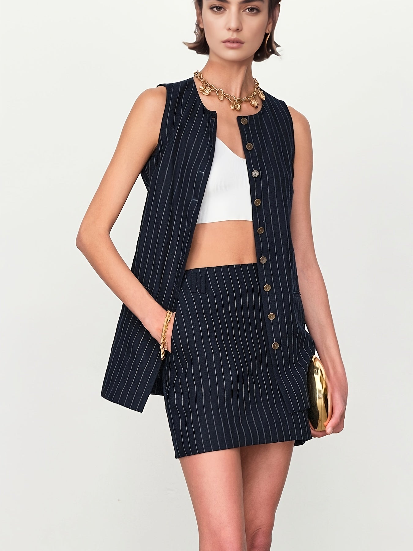 Urban stripe | Top + rok set