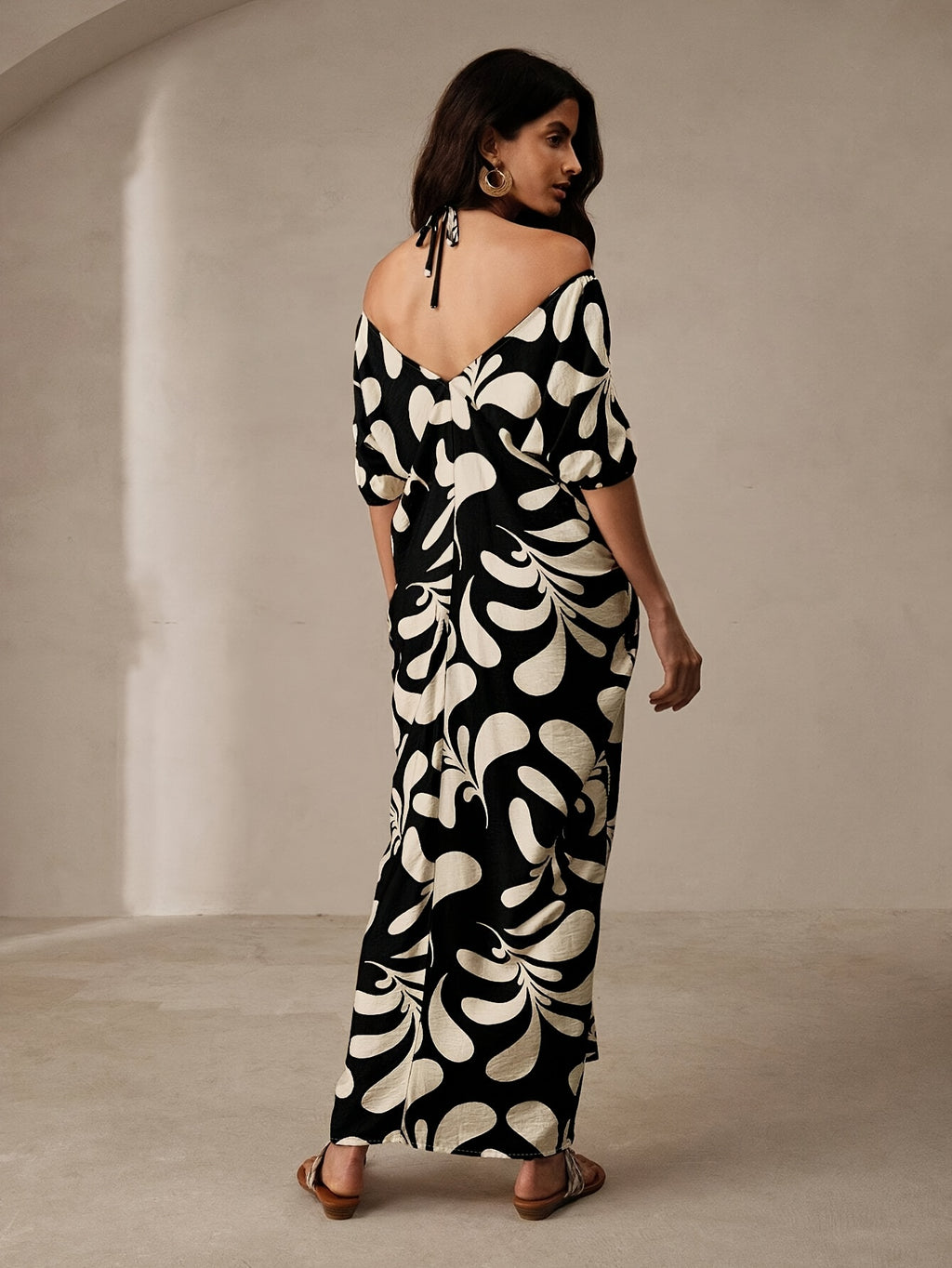 Isla | Maxi dress with leaf print