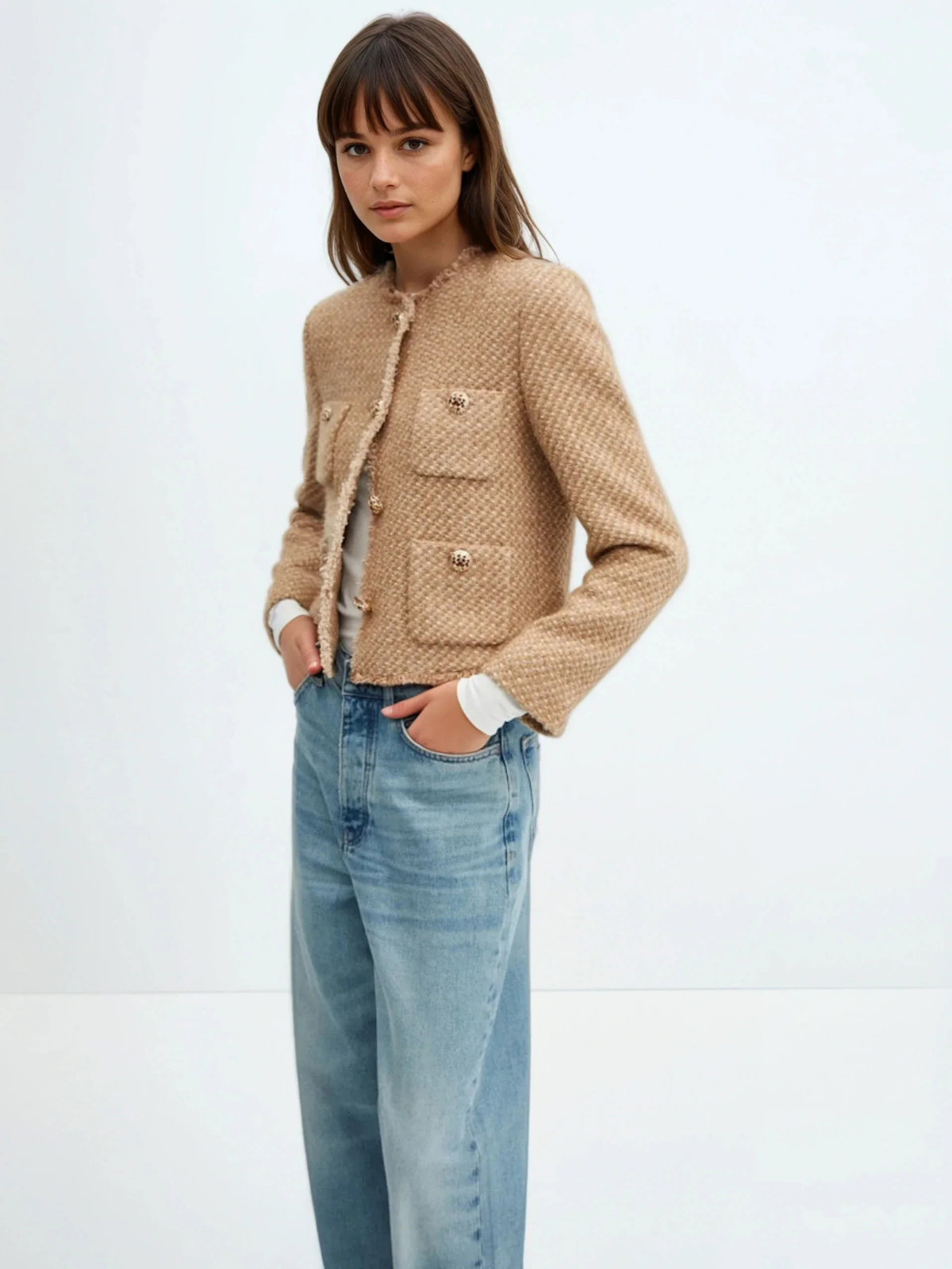 Siloni | Single-breasted tweed cardigan