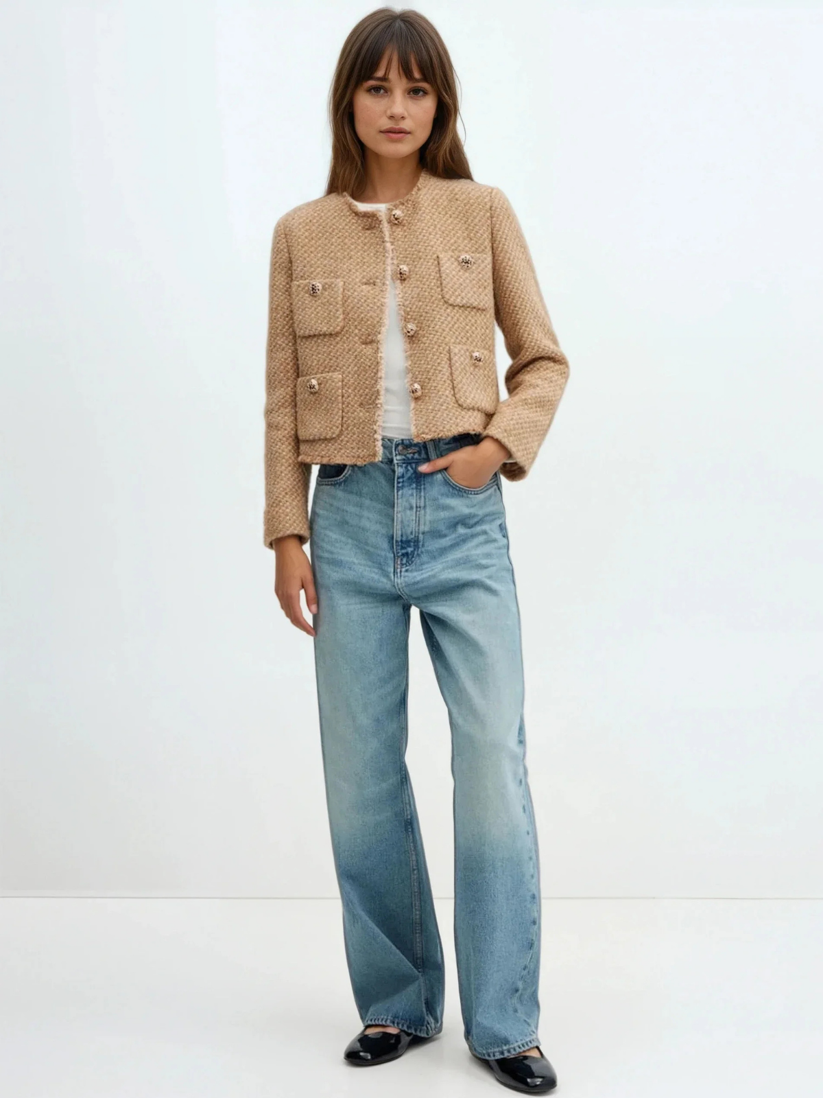 Siloni | Single-breasted tweed cardigan