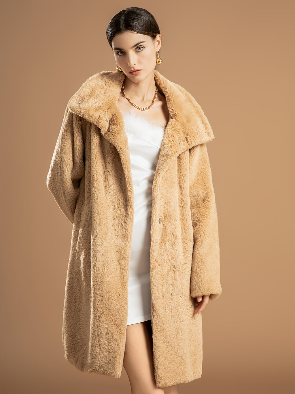 Sare | Teddy coat with shawl collar