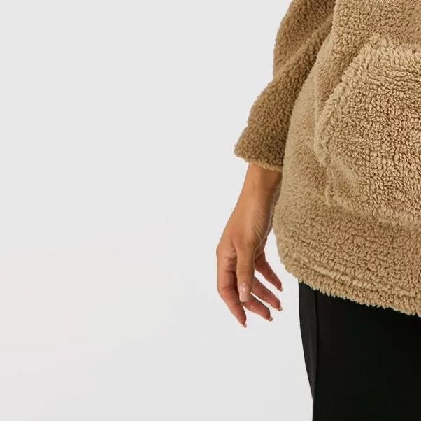 Jaylee | Teddy half-zip hoodie