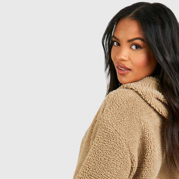 Jaylee | Teddy half-zip hoodie