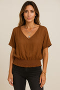 Alys | Brown V‑neck top