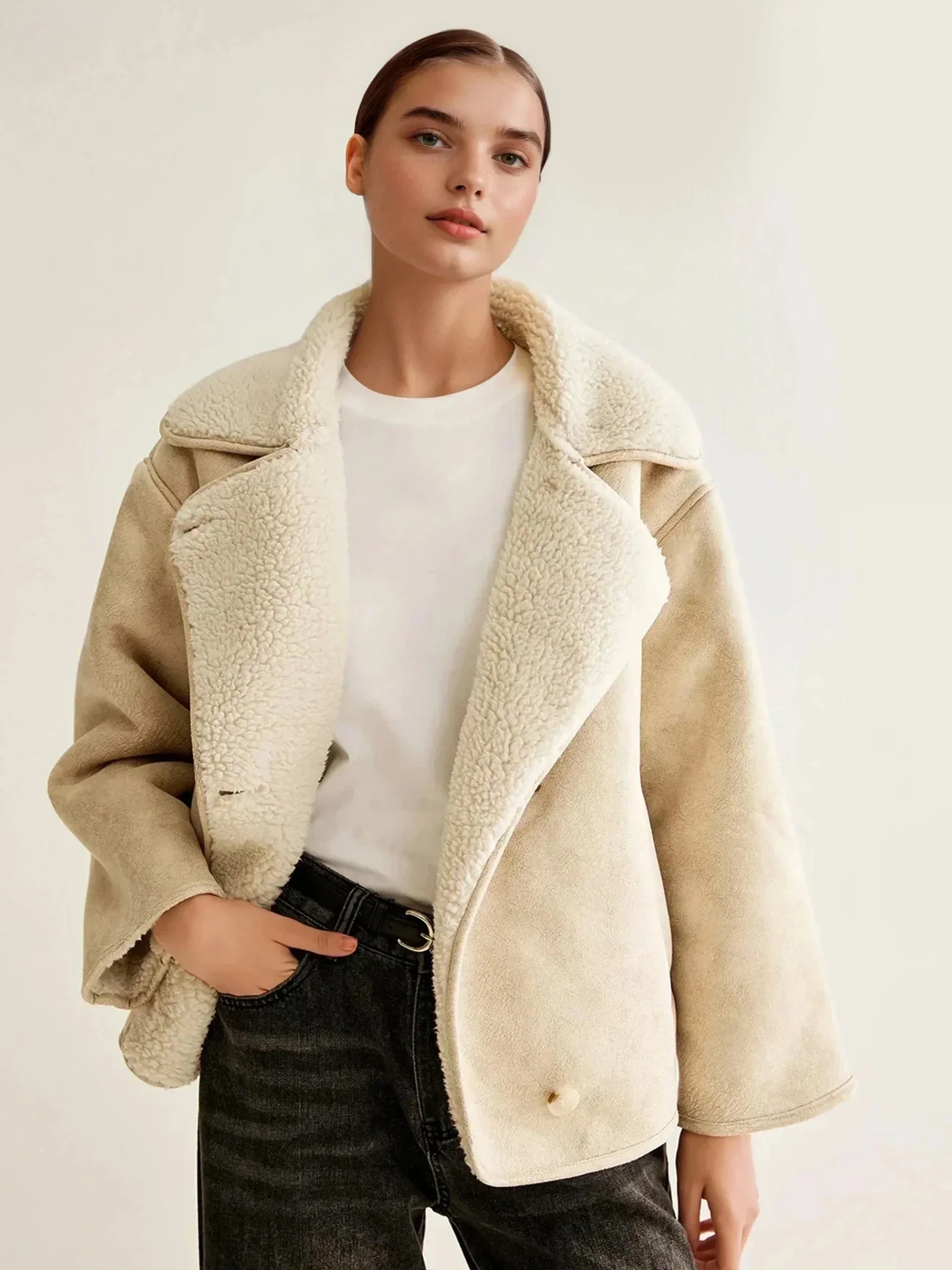 Selize | Fleece jacket with buttons