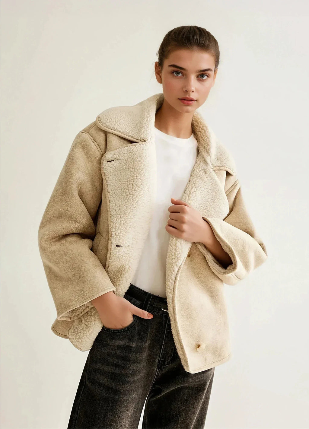 Selize | Fleece jacket with buttons