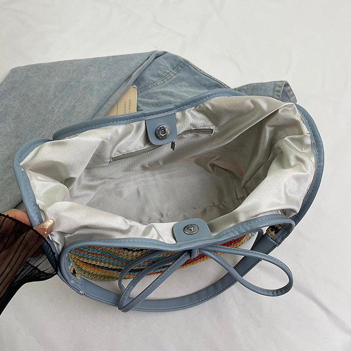 Rylle | Ribbon Straw Tote