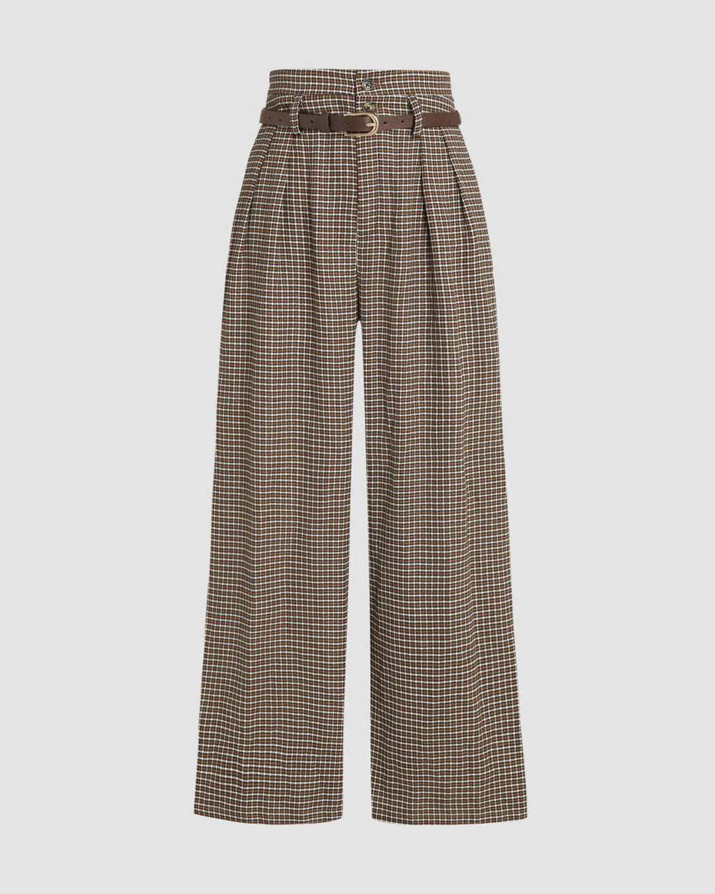 High-waist wide-leg trousers