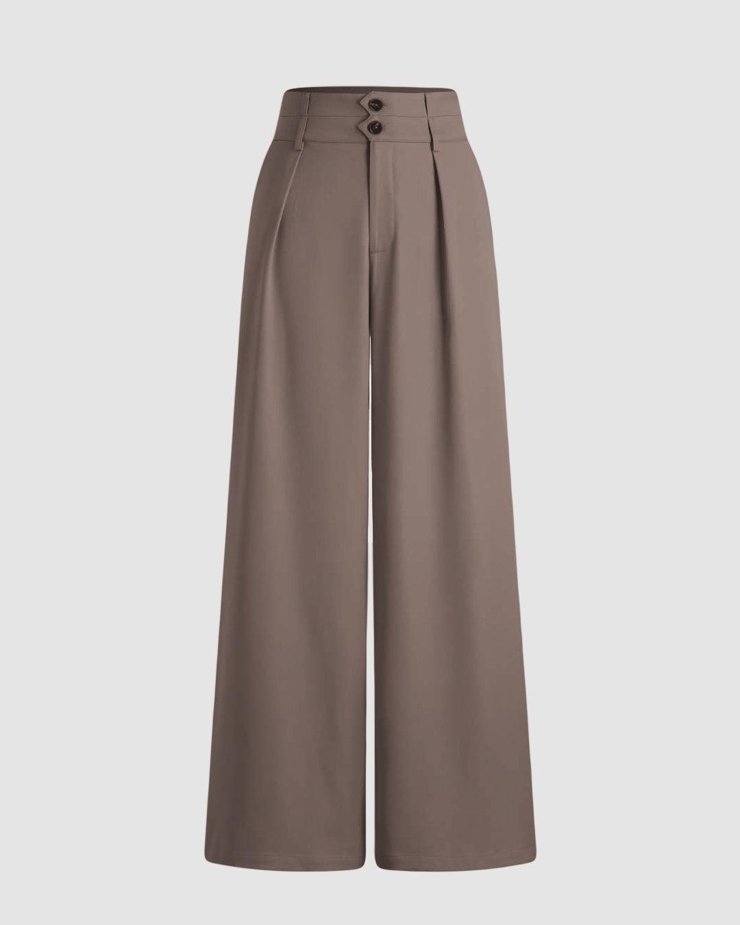 Cappuccino Tailored Wide Leg Pants