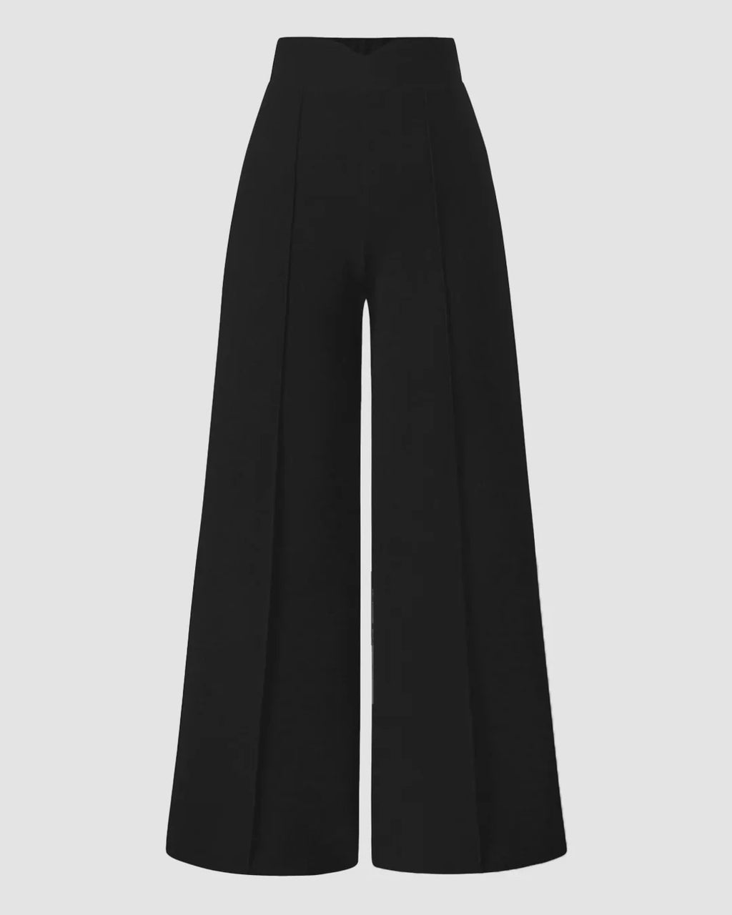 Seam-front wide-leg trousers
