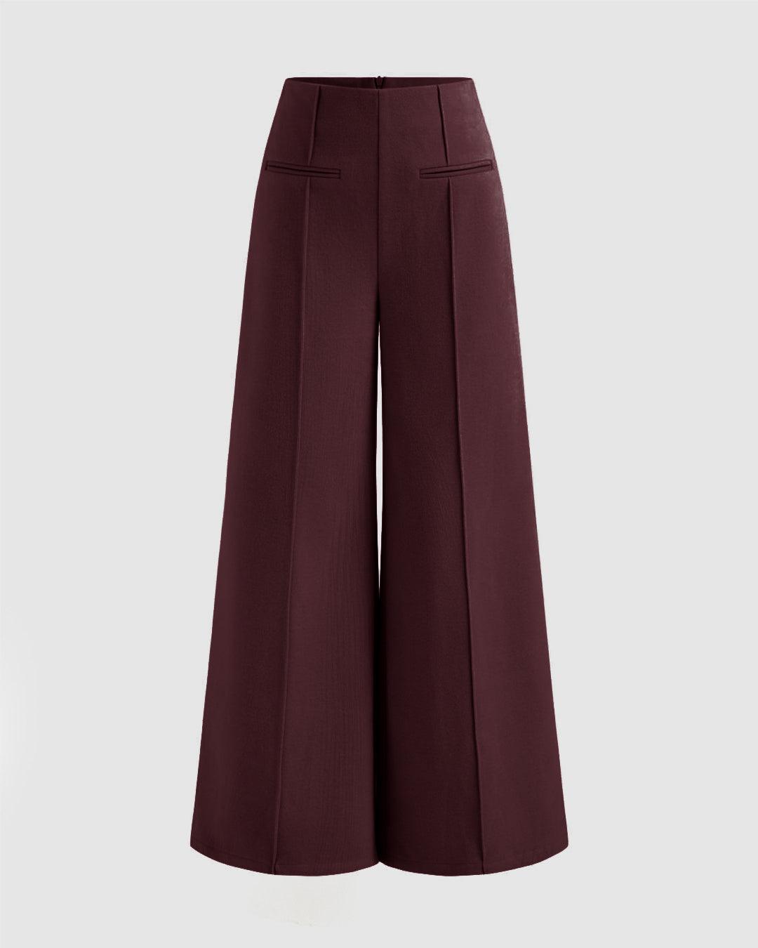 Merlot wide-leg trousers