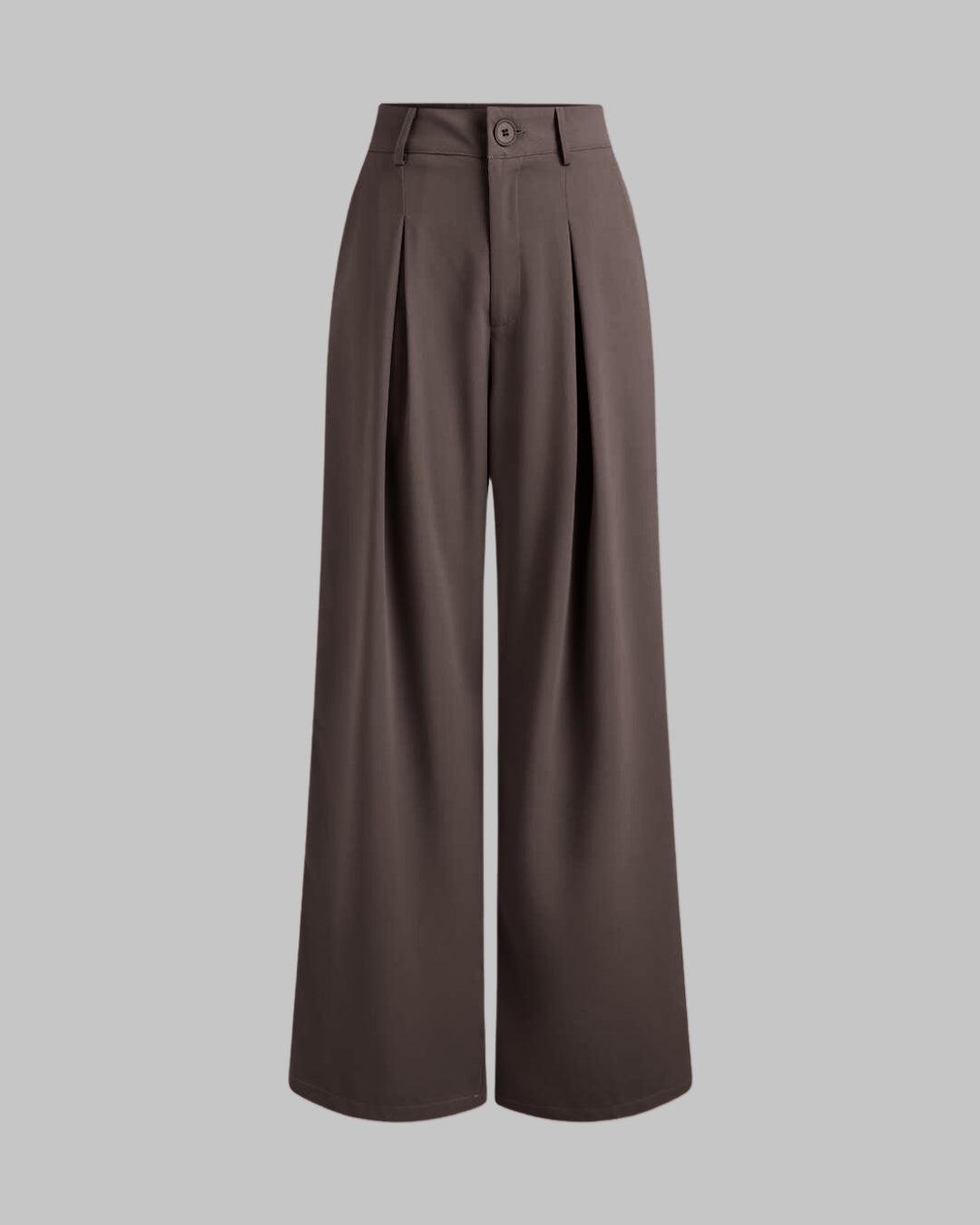 Dark chocolate baggy trousers