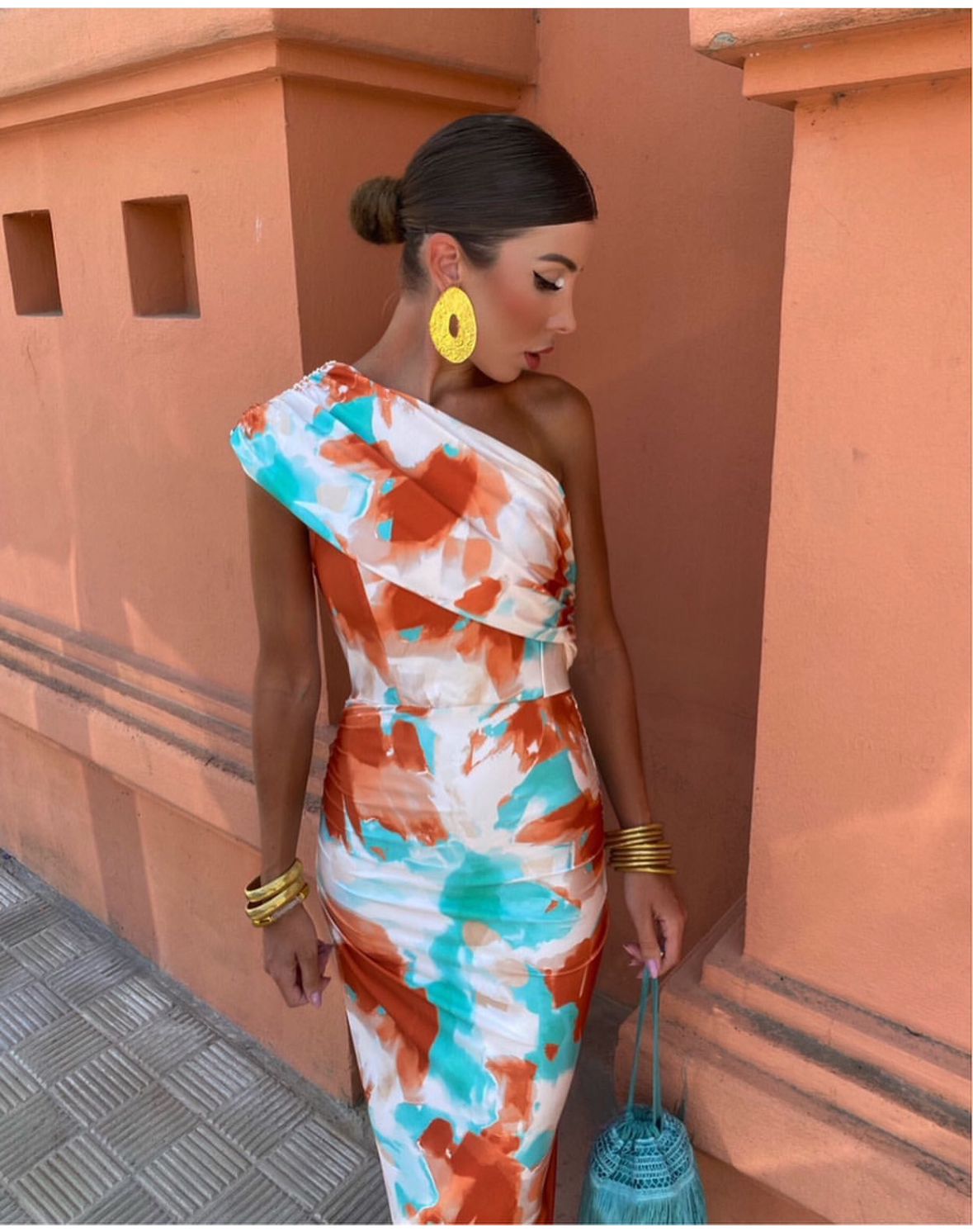 Dana | One-shoulder midi-jurk