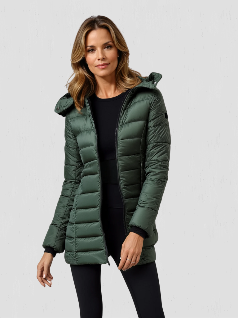 Green padded parka