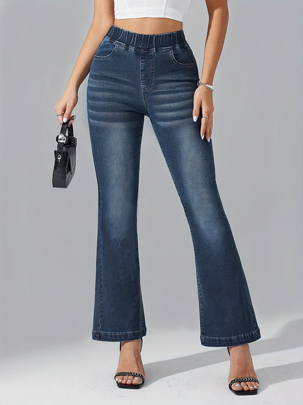 Blue flare jeans