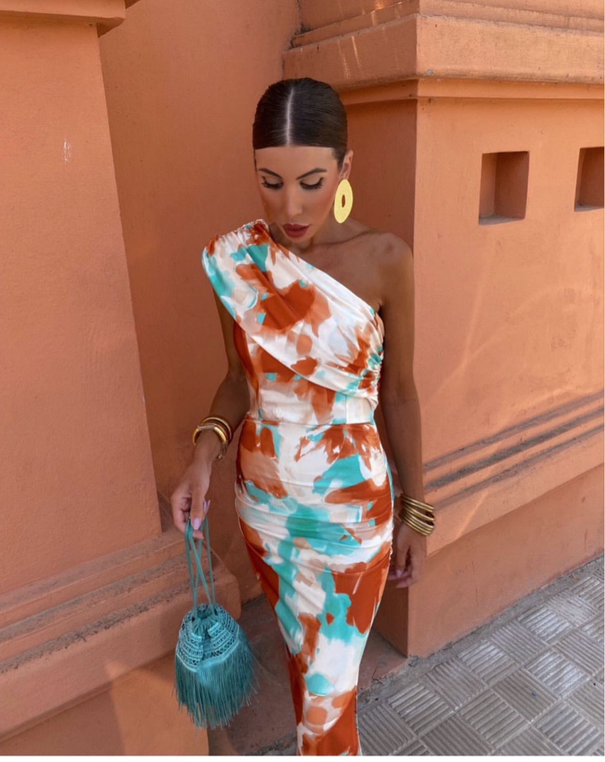 Dana | One-shoulder midi-jurk
