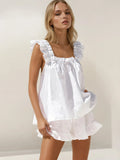 Cotton Sling Ruffle Shorts Set