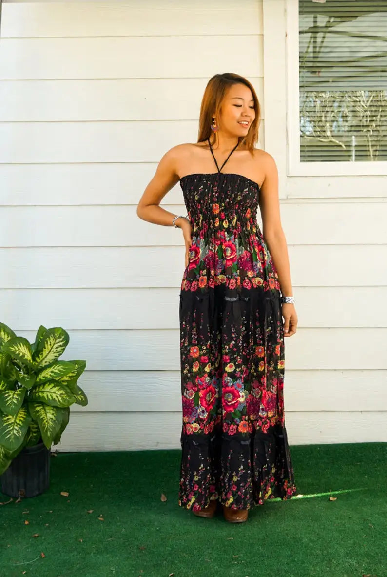Tie-dye maxi dress
