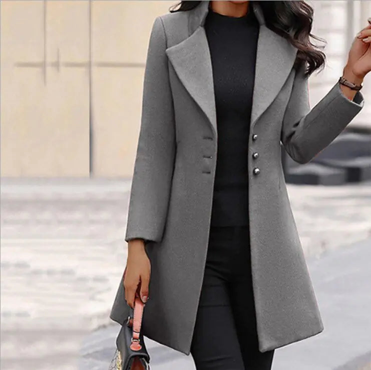Linde | Grey fitted coat