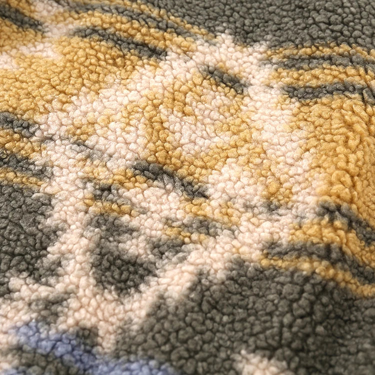 Sira | Sherpa fleece jacket in geometric pattern