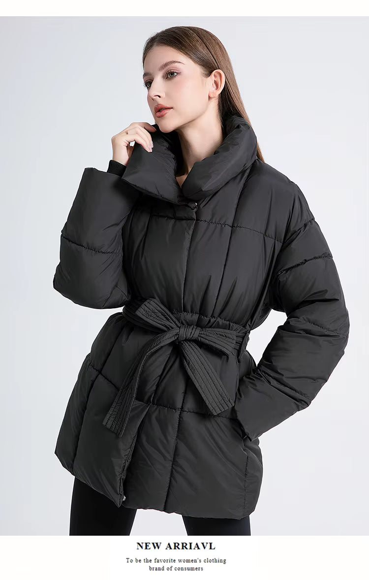 Cleo | Black belted parka