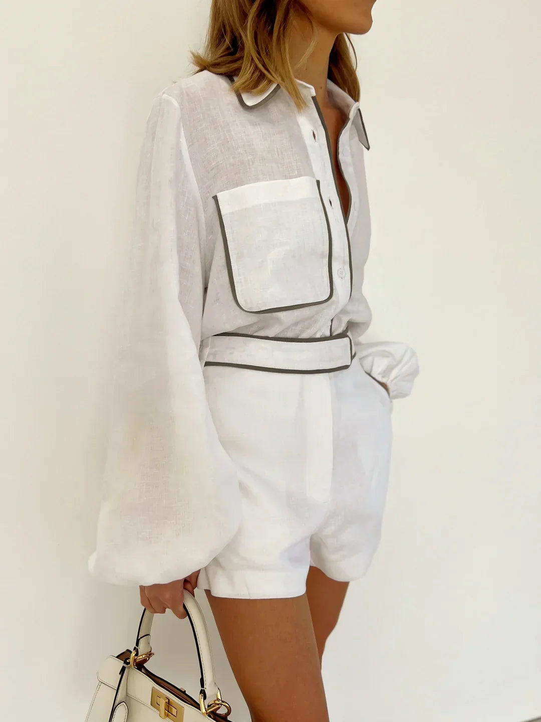 Cotton & linen contrast set