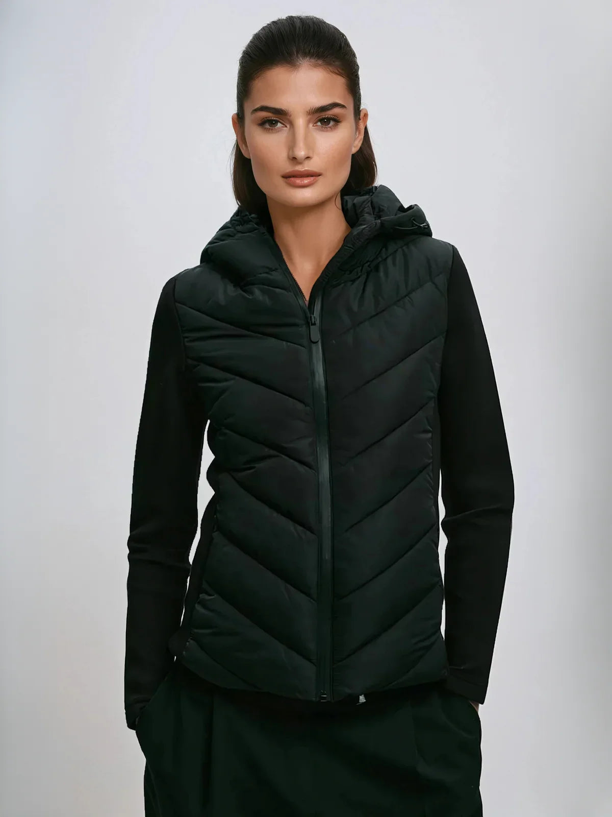 Soraia | Cotton padded coat with stand up collar