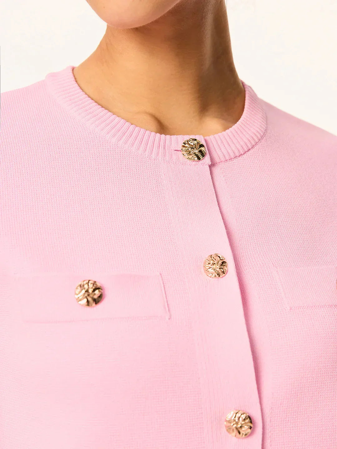 Vintage-Inspired Pink Knit Set