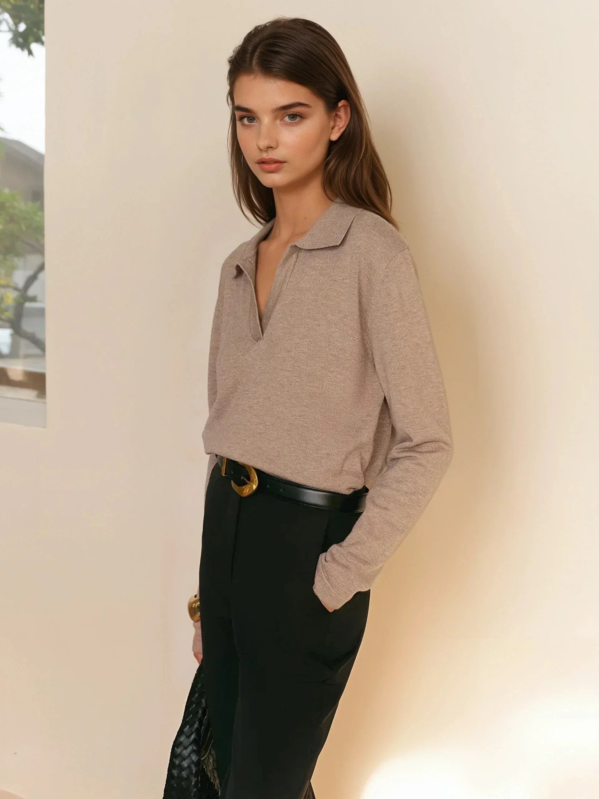 Jina | Knit polo sweater