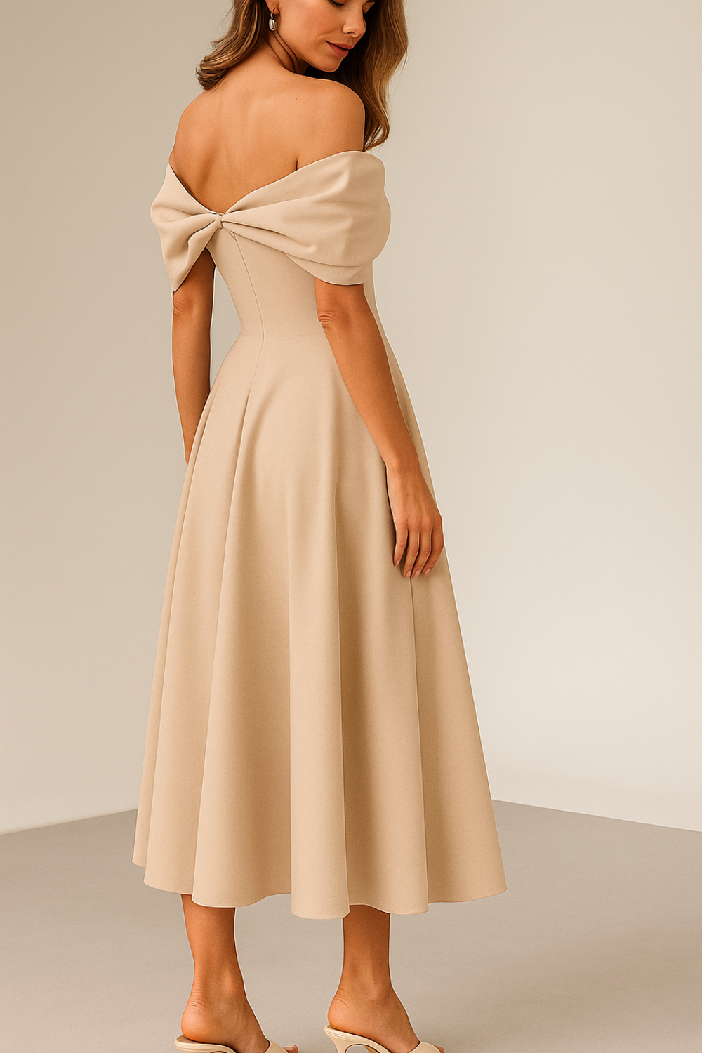 Jane | Off Shoulder Draped Dress