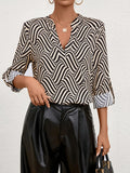 Joya | Zebra print blouse with V-neck