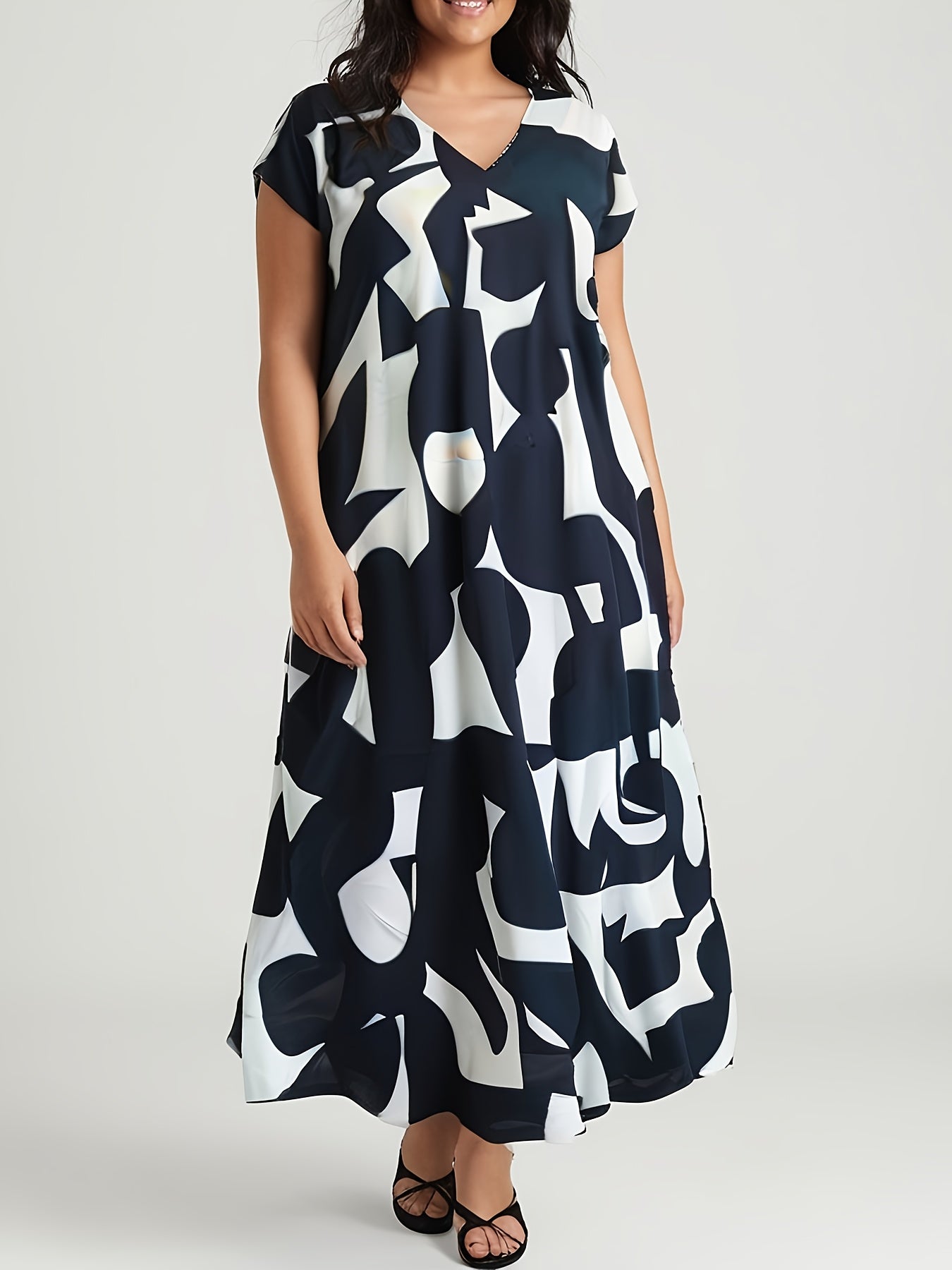 Myra | Zomerjurk met abstracte print