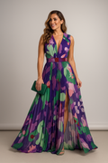 Maxi dress with floral print