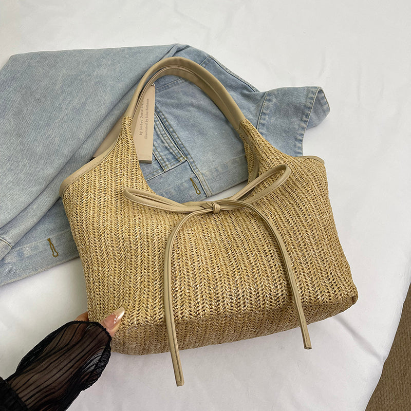 Rylle | Ribbon Straw Tote
