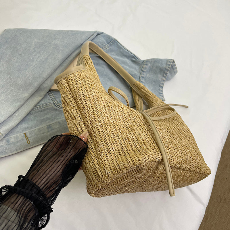 Rylle | Ribbon Straw Tote