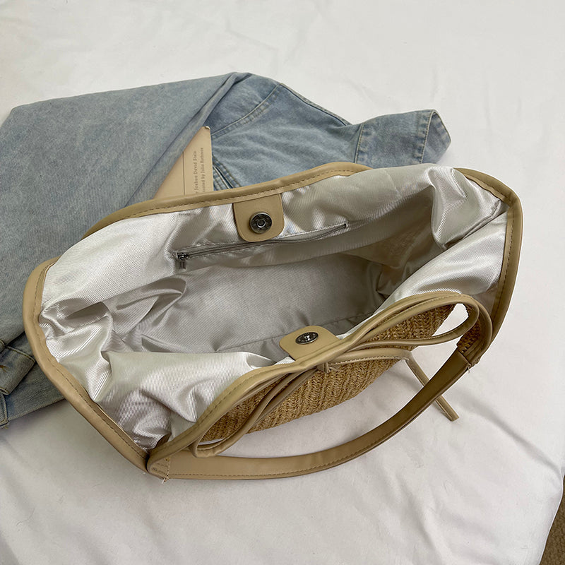 Rylle | Ribbon Straw Tote