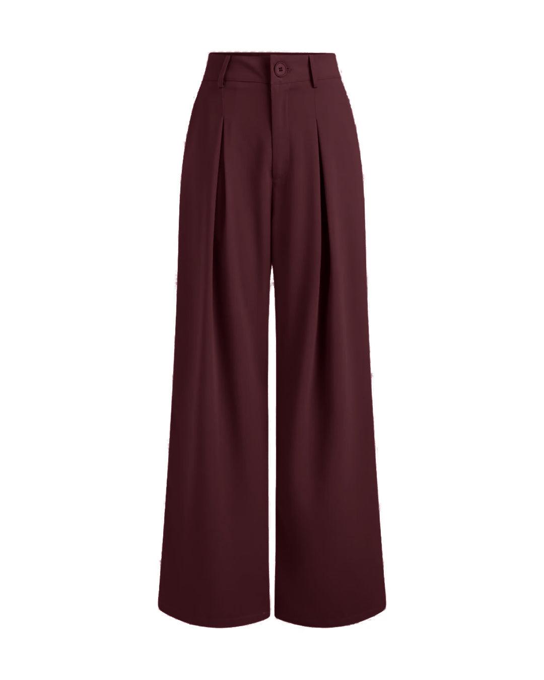 Celia | Burgundy baggy trousers