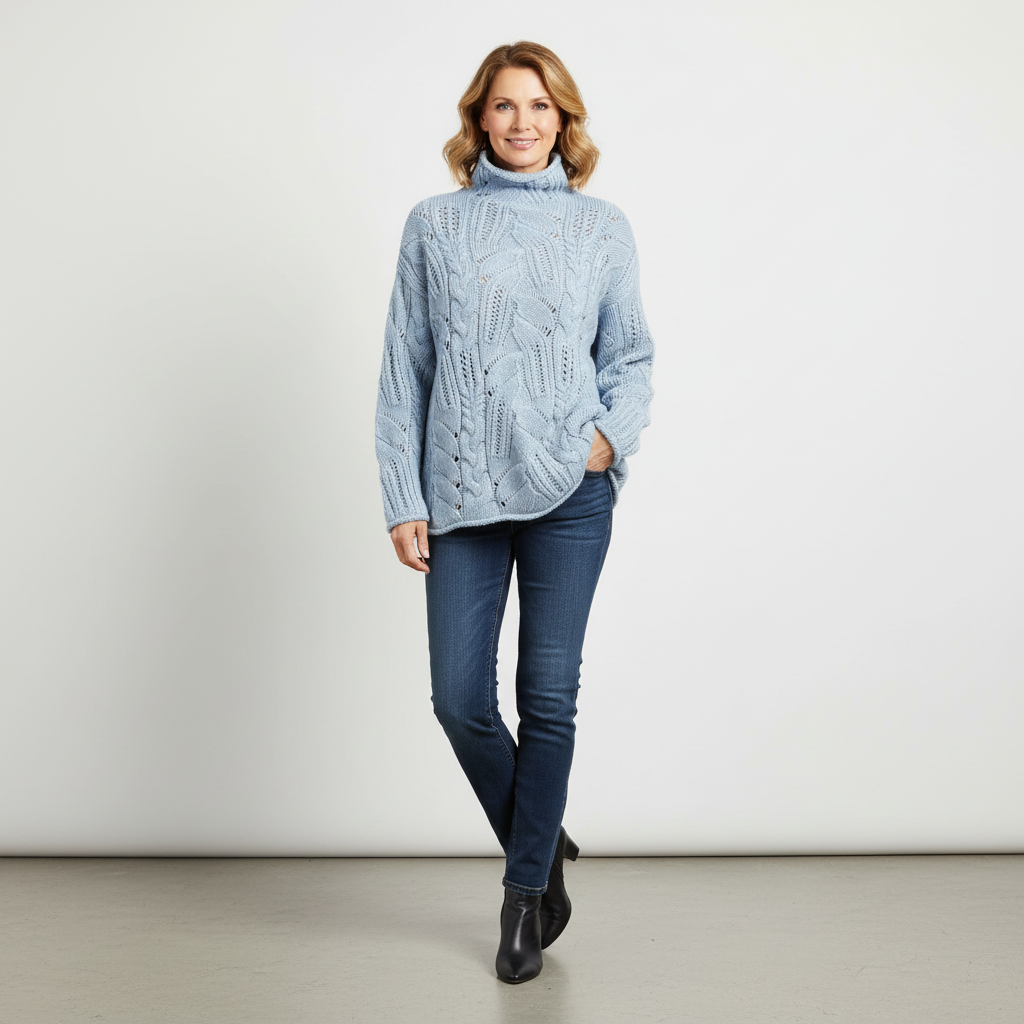 Jennae | Cable-knit turtleneck jumper