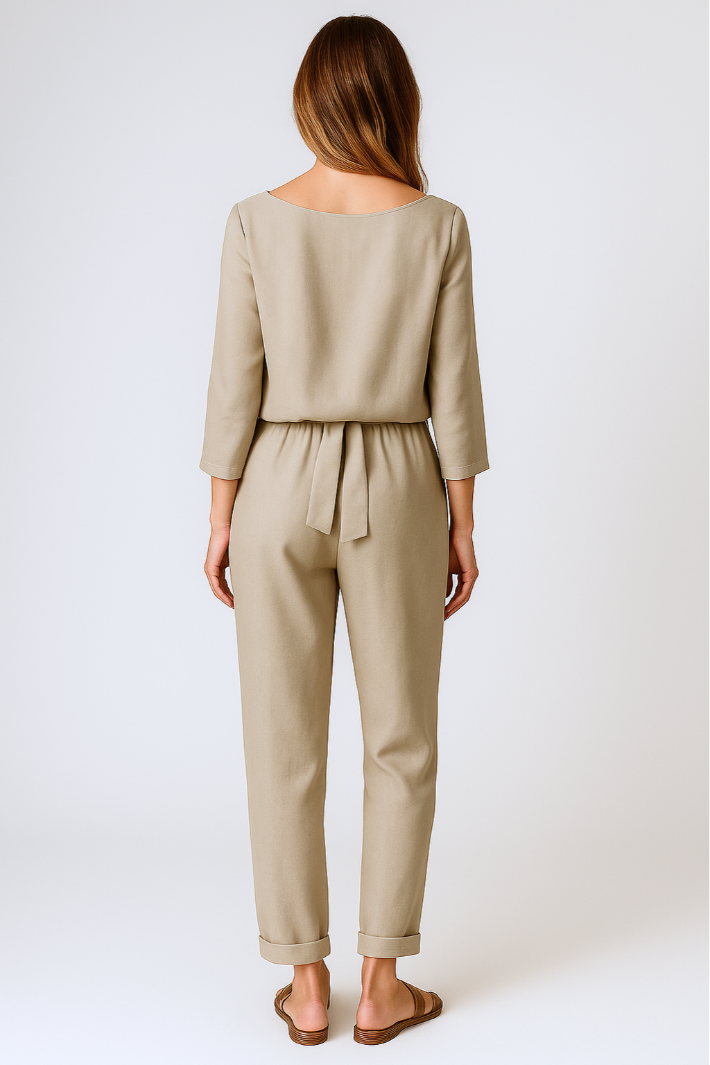 Mia | Two-piece set with tie belt