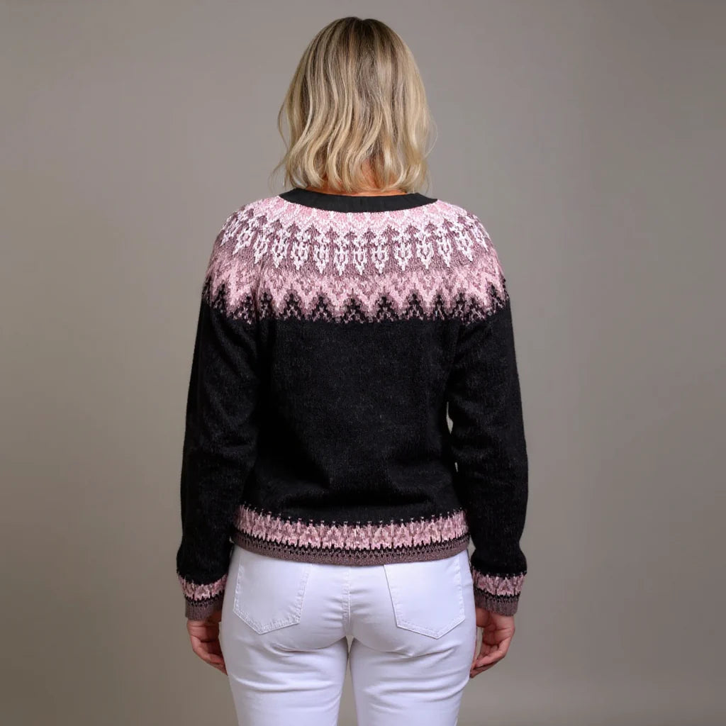 Black and pink cardigan
