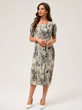 Midi dress with print
