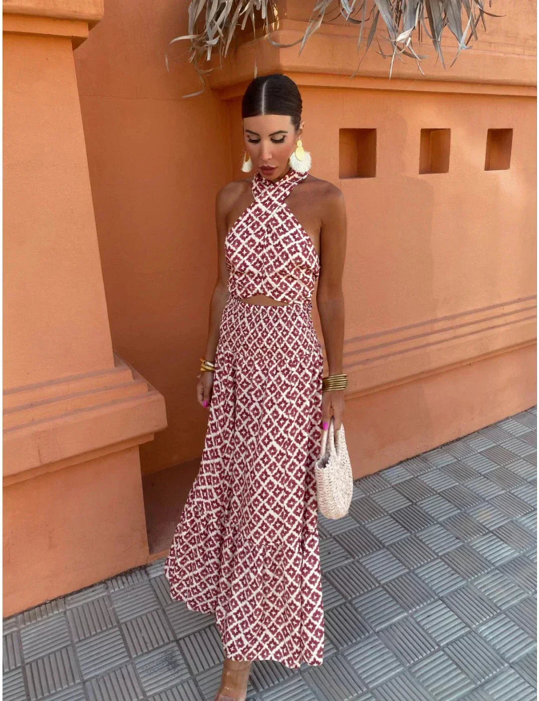 Lacey | Halterneck maxi-jurk