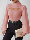 Hilary | high neck sweater with cut-out
