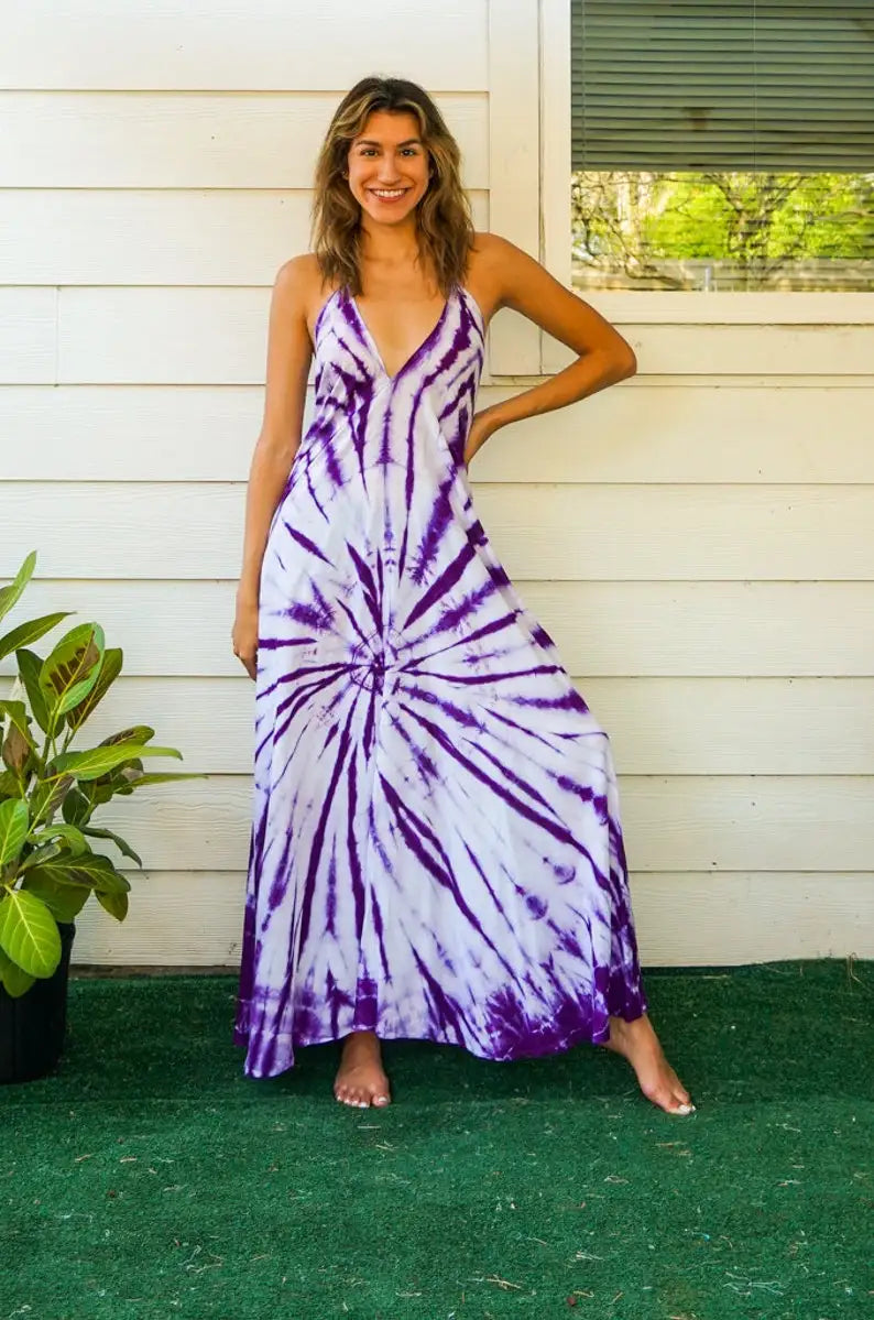 Violet Dream | Tie-Dye Maxi Jurk