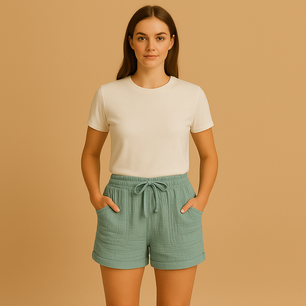 Summer shorts with elasticated waist