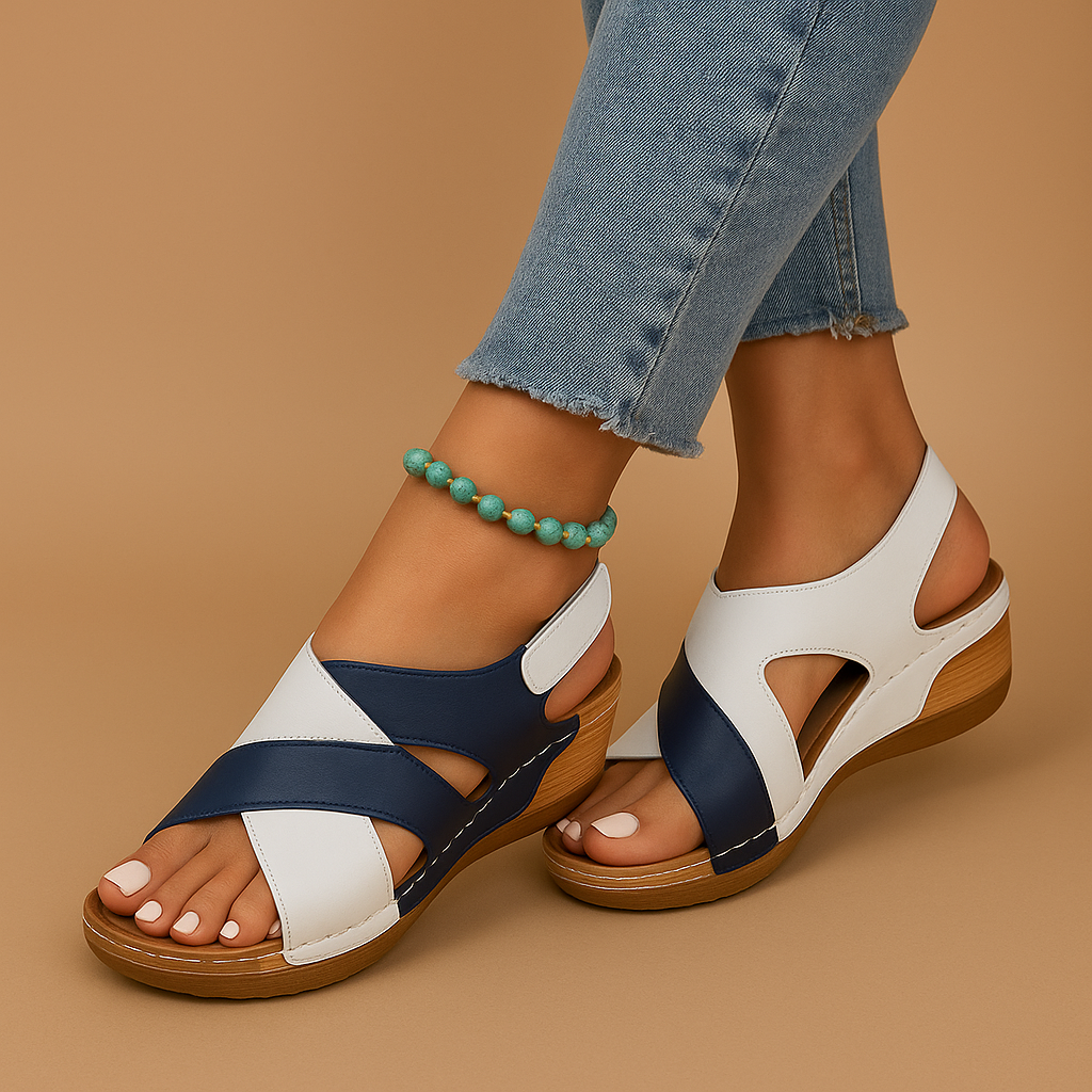 Blue and white two-Tone Hiking Sandals
