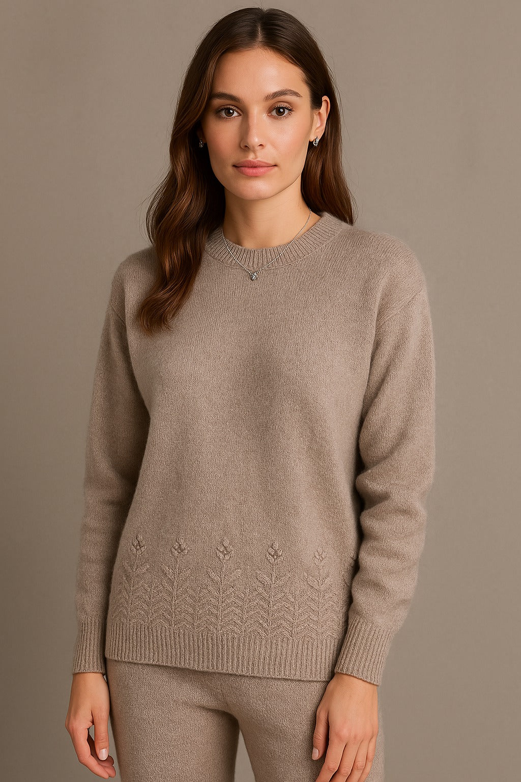 Mara | Taupe knit jumper
